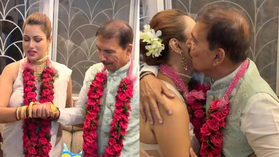 66 साल के पूर्व भारतीय क्रिकेटर ने उम्र में 28 साल छोटी बुलबुल साहा से रचाई शादी, देखें तस्वीरें