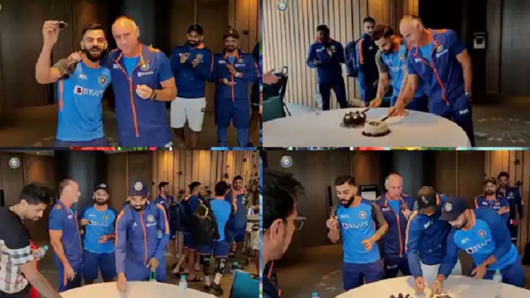 एक साथ कटे दो केक, कोहली के साथ इन्होने भी मनाया अपना जन्मदिन, देखें VIDEO