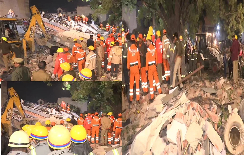 Lucknow building collapse: भयावह था लखनऊ बिल्डिंग हादसा, 12 घंटे से रेस्क्यू जारी, अभी भी 3 लोग फंसे