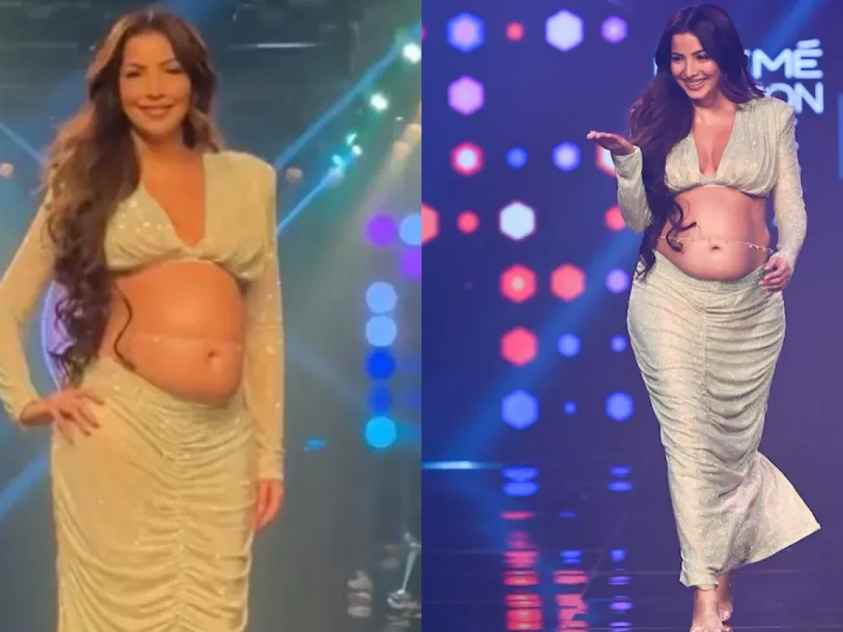 Antara Marwah ने लैक्मे फैशन वीक में रैंप पर किया बेबी बंप फ्लॉन्ट, देखें VIDEO