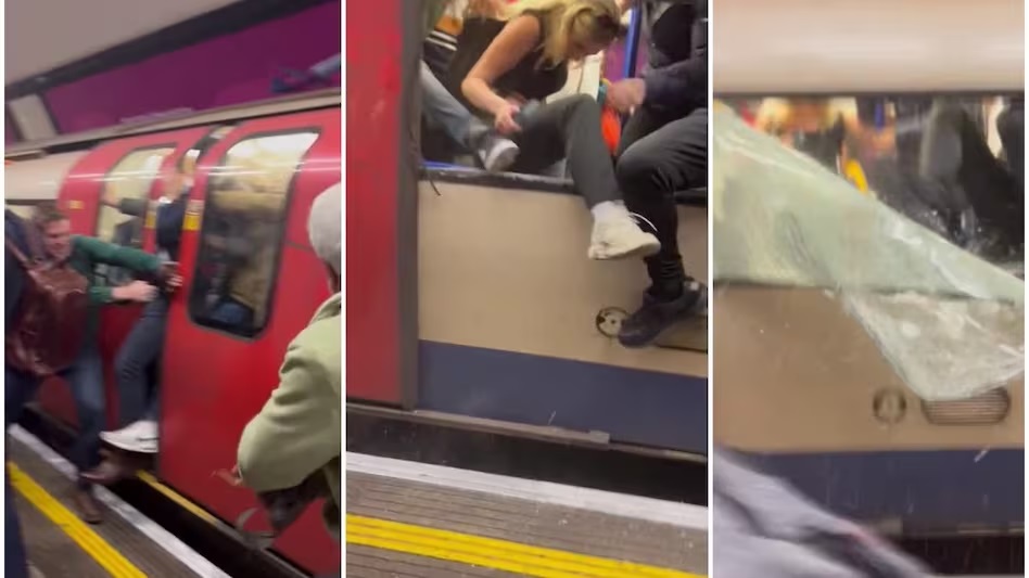 स्टेशन पर ट्रेन रुकते ही अचानक खिड़की तोड़कर भागने लगे लोग, VIDEO देख रह जायेंगे आप हैरान