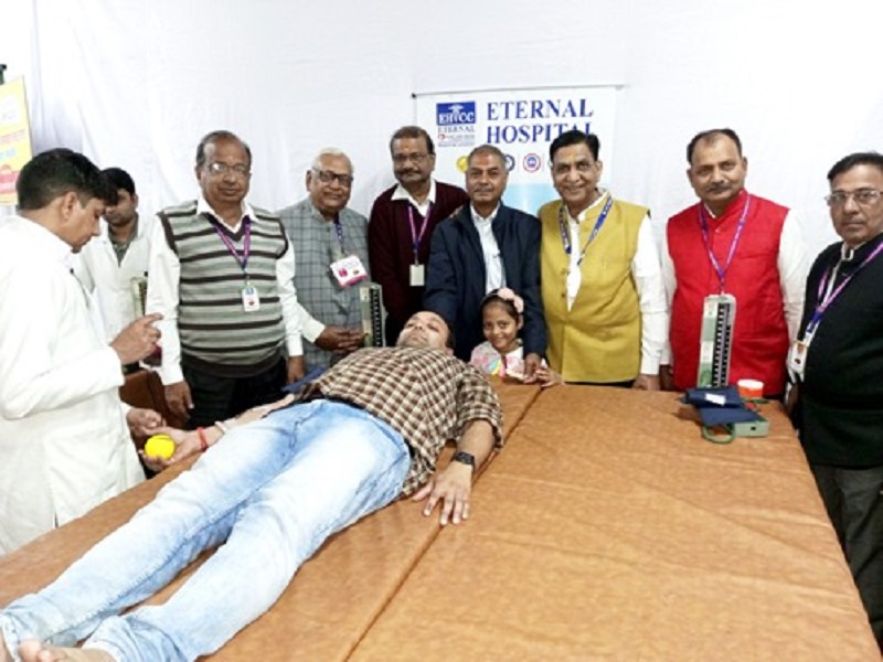 श्री श्याम महोत्सव सेवा समिति के द्वारा रक्तदान शिविर का हुआ आयोजन64 यूनिट रक्त संग्रहित